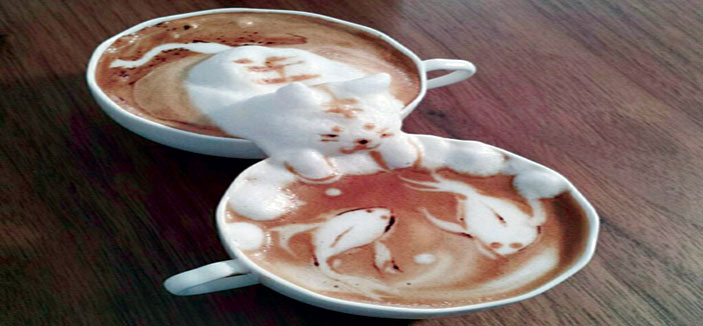 اليابان: «فن تزيين رغوة القهوة» بمستوى ثلاثي الأبعاد  