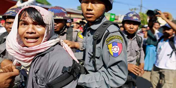  الاحتجاجات في بورما