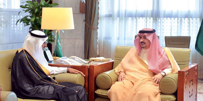 الأمير فيصل بن بندر يستقبل رئيس المركز الوطني للقياس والتقويم 