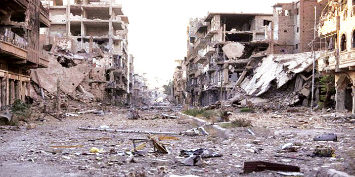  الدمار الذي خلفه قصف طيران الأسد على دير الزور