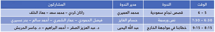 البرنامج «الثقافي».. اليوم 