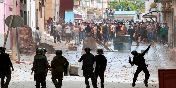  اشتباكات سابقة بين الأمن المغربي ومحتجين بالحسيمة