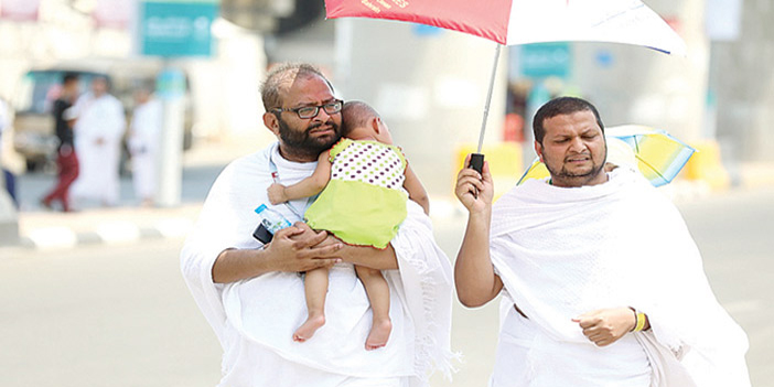  الطريق إلى المشاعر ميسرة رغم رطوبة الطقس