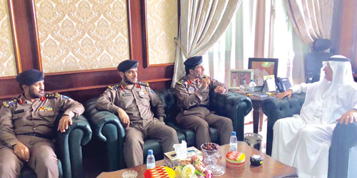   استقبال محافظ شقراء لمدير الدفاع المدني بمنطقة الرياض