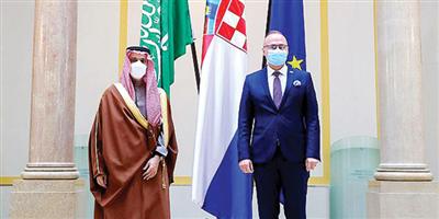 الأمير فيصل بن فرحان بحث مع وزير خارجية كرواتيا تعزيز العلاقات في المجالات كافة 