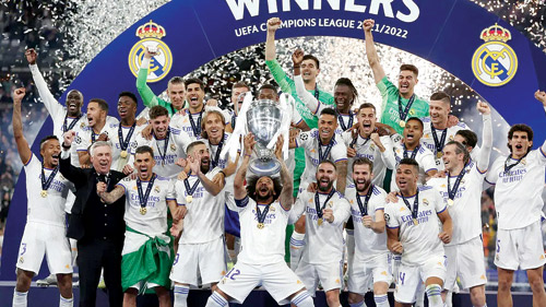  ريال مدريد فاز ببطولة دوري أبطال أوروبا الشهر الماضي