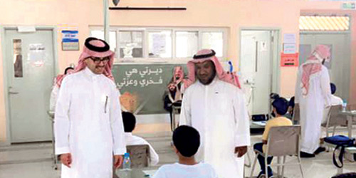  نائب مدير التعليم الأستاذ فهد العولة يتابع سير الاختبارات
