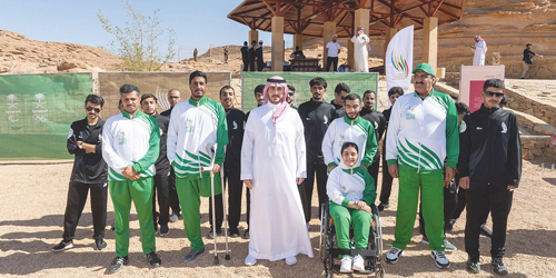 أميرالجوف يتسلم شعلة الألعاب السعودية باحتفال بقلعة زعبل 