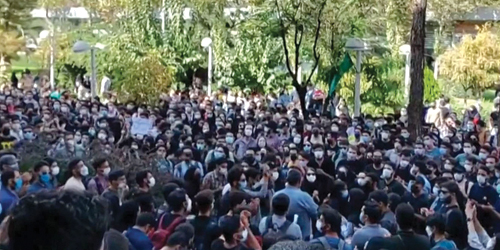  جانب من المظاهرات الإيرانية