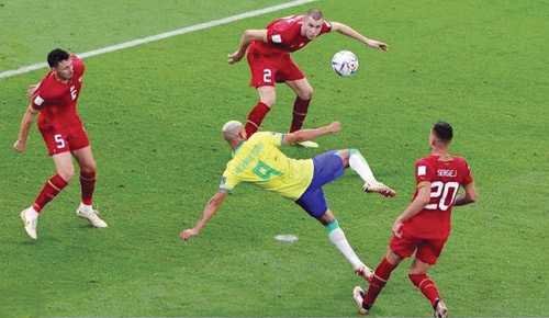 من مباراة البرازيل وسويسرا