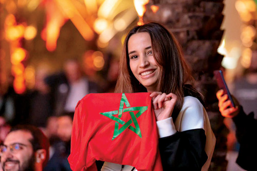 تشجيع منتخب المغرب بنهائيات كأس العالم من داخل «ذا جروفز» 