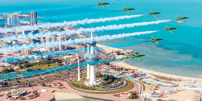 طائرات الصقور السعودية تصل إلى الكويت 