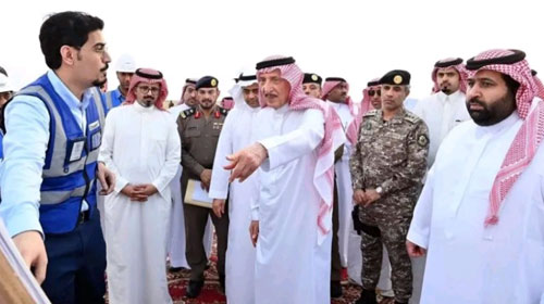 أمير جازان يتفقد سير العمل بمشروع مطار الملك عبدالله بن عبدالعزيز الجديد 