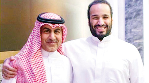  صورة تجمع ولي العهد الأمير محمد بن سلمان مع معالي نزار العلولا
