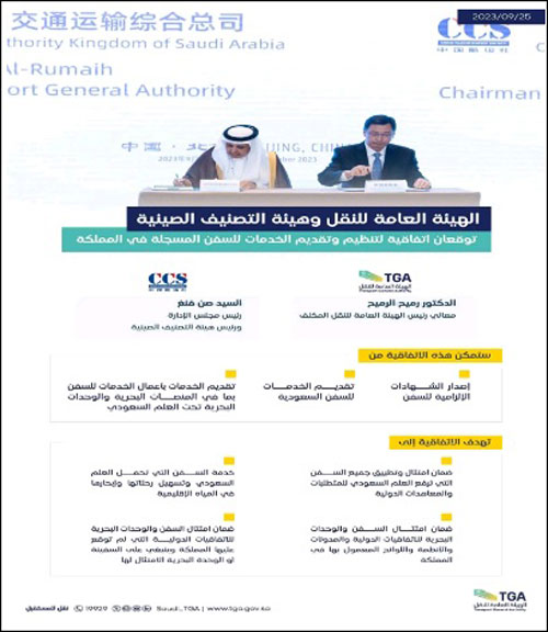 لتنظيم وتقديم الخدمات للسفن المسجلة بالمملكة 