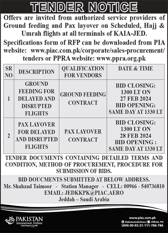 Tender Notice 