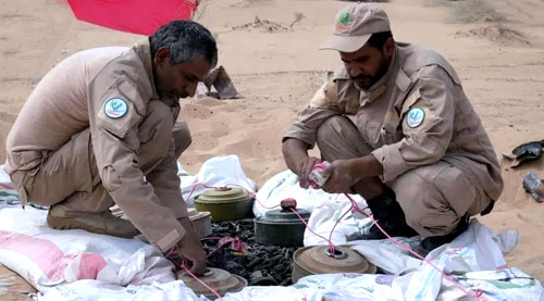 «مسام» ينتزع 969 لغماً في اليمن 