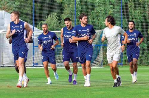 من تمارين الهلال في النمسا